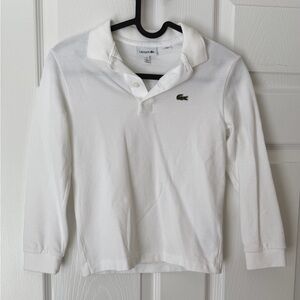 Lacoste Kids Classic White Polo Shirt